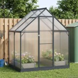 vidaXL Seră de grădină cu ușă cu blocare Antracit 183,5 x 123 x 207 cm 42036859