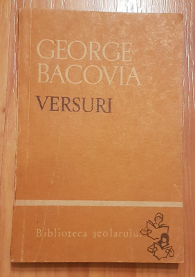 Versuri de George Bacovia. Colectia Biblioteca Scolarului foto