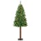 vidaXL Brad de Crăciun subțire Verde 210 cm PVC și lemn de PIN masiv 3394873