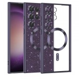 Husa MagSafe pentru Samsung Galaxy S23 Ultra S918, Techsuit, Luxury Glitter, Mov Inchis
