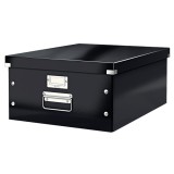 Cutie depozitare cu capac carton laminat pliabila cu capac 360 x 200 x 480 mm Leitz WOW Click&amp;Store negru