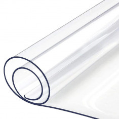 Protectie PVC fata de masa, mobilier, 1.5 mm grosime, 120x90 cm, transparenta clear foto