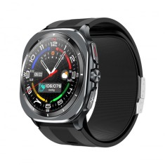 Smartwatch iSEN TK65 Negru, 1.43 AMOLED, Tensiometru cu manseta gonflabila, Moduri sport, Monitorizare sanatate si somn, Apel BT, Control muzica, Prog