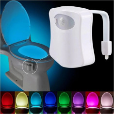 Lampa LED pentru toaleta cu senzor de miscare, iluminare in 8 culori AVX-KX102719