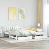 VidaXL Pat de zi cu extensie și sertare fără saltea, alb, 80x200 cm 3302220