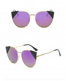 Ochelari Soare Dama Fashion CAT EYE Design Retro - Protectie UV 100% - Model 2, Femei, Protectie UV 100%, Metal