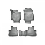 Covorase Cauciuc Tip Tavita Toyota RAV4 (2020-2024) + Protectie Tunel Spate, Negre, ALM