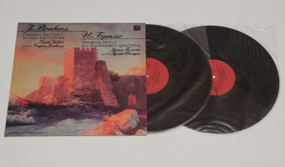 Brahms &amp;ndash; Concertos No. 1, 2 - disc vinil vinyl 2LP DUBLU NOU editie URSS foto