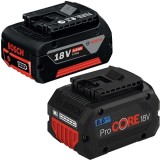 Bosch ProCORE + GBA - Acumulator Li-Ion 18 V 8 Ah + Acumulator Li-Ion 18 V 5 Ah