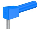 Soclu banană 4mm 32A albastru izolant nichelat