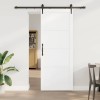 Ușa glisantă cu set de hardware alb 83x211 cm lemn solid de pin