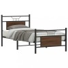 VidaXL Cadru pat fără saltea, stejar maro 75x190 cm lemn prelucrat 4106849
