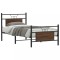 vidaXL Cadru pat fără saltea, stejar maro 75x190 cm lemn prelucrat 4106849