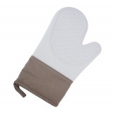 Manusa de bucatarie Pufo Cuisine din silicon pentru gratar sau cuptor, captusita, 30 cm, gri