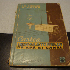 Cartea instalatorului de apa canal- 1961
