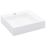 Cumpara ieftin Chiuveta, alb, 50 x 50 x 12,3 cm, compozit mineral/marmura