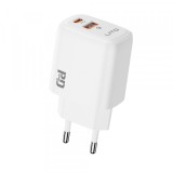 Incarcator Retea Lito LC28, 20W, 3A, 1 x USB-A - 1 x USB-C, Alb