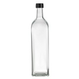 Recipient Ulei Sticlă, Capac Filetat, Capacitate 1L, Transparent, Oem