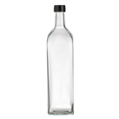 Recipient Ulei Sticlă, Capac Filetat, Capacitate 1L, Transparent