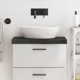 vidaXL Blat de baie, gri &icirc;nchis, 60x30x(2-6) cm, lemn masiv tratat