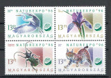Ungaria 1996 Mi 4399/402 block - fauna si flora, NATUREXPO &#039;96, Nestampilat