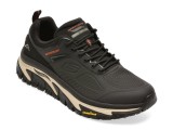 Pantofi sport barbati Skechers Arch Fit Road Walker negri piele ecologica confortivi