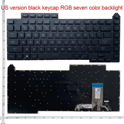 Tastatura Laptop Gaming, Asus, ROG Strix G15 G513IM, iluminata, conector RGB 20 pini, layout US foto