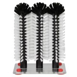 Perie de spălat pahare cu bază metalică - 3 x 25 cm