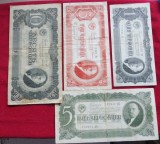 RUSIA / URSS 1937 - LOT 4 BANCNOTE - 1 + 3 + 5 + 10 Chervontsev / Chervonets / Chervontsa (365)
