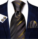 Set cravata + batista + butoni - matase - model 398