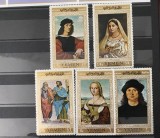 PC430 - Yemen de Nord 1968 Pictura Rafael, serie MNH, 5v