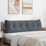 vidaXL Perna pentru spate Gri &icirc;nchis 160 x 24 x 50 cm Catifea 42014546