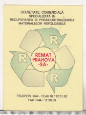 bnk cld Calendar de buzunar 1998 - REMAT Prahova SA