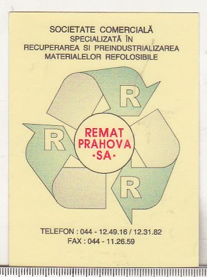 bnk cld Calendar de buzunar 1998 - REMAT Prahova SA