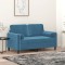 vidaXL Perne decorative, 2 buc., albastru, &Oslash;15x50 cm, catifea