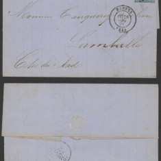 France 1871 Postal History Rare Cover + Content Nantes DB.430