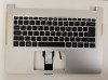 Carcasa superioara cu tastatura palmrest Laptop, Acer, Aspire 5 A514-51, A514-52, A514-53, N19H2, 6B.HUSN8.001, HQ20900695000, iluminata, argintie, la