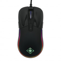 Mouse gaming DELTACO GAMING RGB, senzor PMW 3325, 5000 DPI, 1000 Hz, cablu 1.8m, USB, negru foto