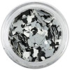 Fulgi de confetti cu o formă nedefinită - albe, gri, negre