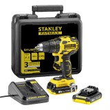 Cumpara ieftin Masina de gaurit si insurubat cu acumulator Stanley Fatmax, 18 V, acumulator 2 x 2 Ah, 55 Nm, mandrina 13 mm, 1800 rpm, 2 trepte