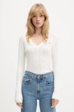 Hollister Co. pulover culoarea bej, light, KI350-5132