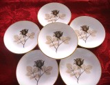 SET FARFURII PORTELAN PHILIPP ROSENTHAL ANUL 1957 DECOR TRANDAFIRI 8.5 CM