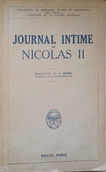 JOURNAL INTIME -NICOLAS II