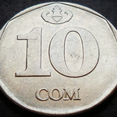 Moneda 10 SOM - REPUBLICA KYRGYZSTAN, anul 2009 * cod 484 B = excelenta!