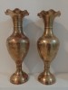 Superb set de 2 vaze din bronz gravate integral manual ,piese deosebite