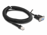 Cablu spiralat RJ50 la D-Sub 9 pini T-M 1.5m, Delock 87996