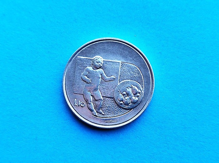10 Lire 1976 San Marino-UNC-RAR-in realitate arata bine!