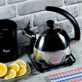 Ceainic Inox 2.6L Kassel Indigo, 19-23cm, Argintiu, Inducție, Gaz, Electric, Ceramică, Vase Gatit, Fierbător Tradițional