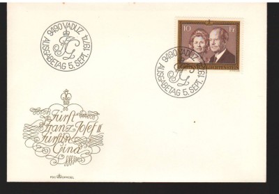 CPIB17019 INTREG POSTAL - FDC, FRANZ JOSEF II, 1974 foto