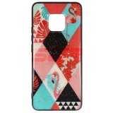 Husa Huawei Mate 20 Pro, Tip Carte, UV Copy Glass, Flamingo